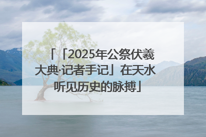 「2025年公祭伏羲大典·记者手记」在天水 听见历史的脉搏