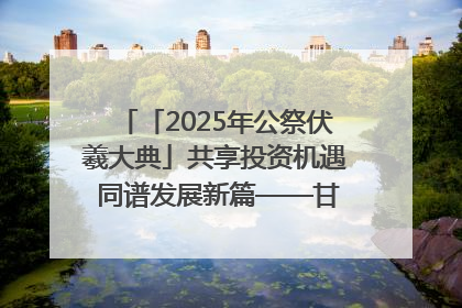 「2025年公祭伏羲大典」共享投资机遇 同谱发展新篇——甘肃省文旅产业链招商引资推介会侧记