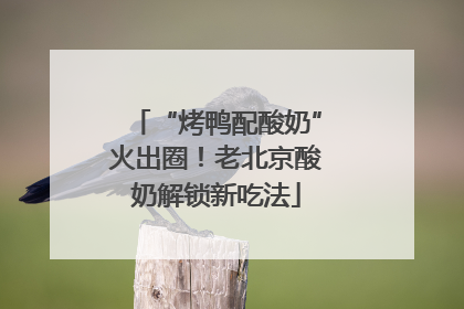 “烤鸭配酸奶”火出圈！老北京酸奶解锁新吃法