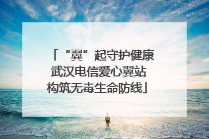 “翼”起守护健康 武汉电信爱心翼站构筑无毒生命防线