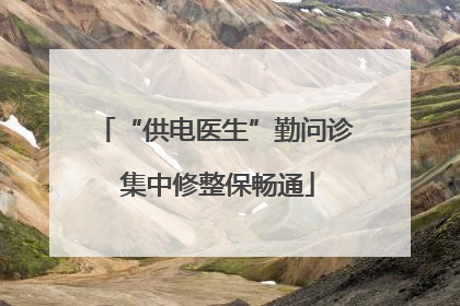 “供电医生”勤问诊 集中修整保畅通
