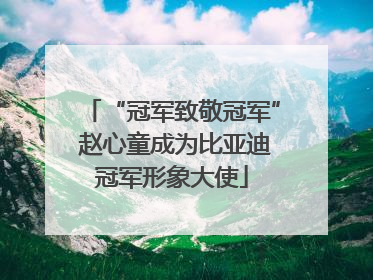 “冠军致敬冠军” 赵心童成为比亚迪冠军形象大使
