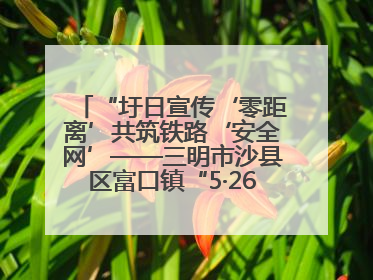 “圩日宣传‘零距离’共筑铁路‘安全网’——三明市沙县区富口镇“5·26我爱路“主题宣传活动成效显著