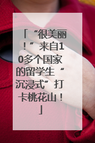 “很美丽！”来自10多个国家的留学生“沉浸式”打卡桃花山！