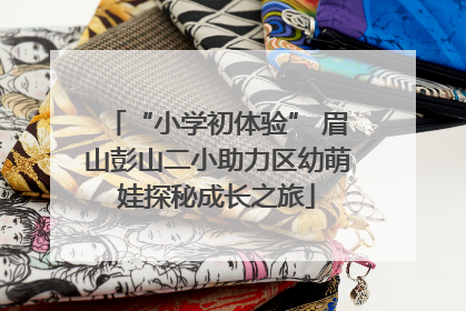 “小学初体验” 眉山彭山二小助力区幼萌娃探秘成长之旅