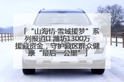 “山海情·雪域援梦”系列报道⑪ 潍坊1300万援藏资金，守护藏区群众健康“最后一公里”