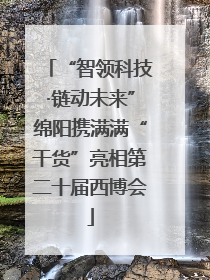 “智领科技·链动未来”绵阳携满满“干货”亮相第二十届西博会