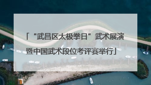 “武昌区太极拳日”武术展演暨中国武术段位考评赛举行