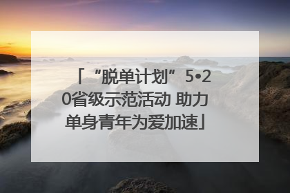 “脱单计划”5•20省级示范活动 助力单身青年为爱加速