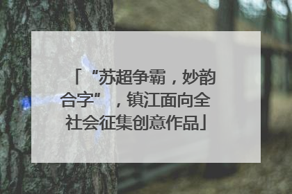 “苏超争霸，妙韵合字”，镇江面向全社会征集创意作品