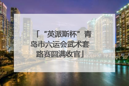 “英派斯杯”青岛市六运会武术套路赛圆满收官
