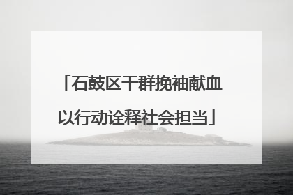石鼓区干群挽袖献血 以行动诠释社会担当
