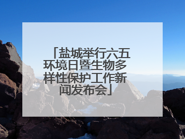 盐城举行六五环境日暨生物多样性保护工作新闻发布会