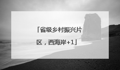 省级乡村振兴片区，西海岸+1