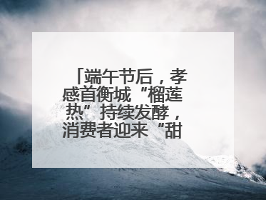 端午节后，孝感首衡城“榴莲热”持续发酵，消费者迎来“甜蜜”囤货期
