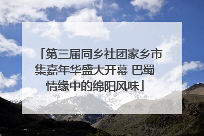 第三届同乡社团家乡市集嘉年华盛大开幕 巴蜀情缘中的绵阳风味