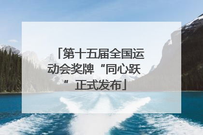 第十五届全国运动会奖牌“同心跃”正式发布