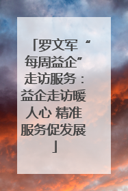 罗文军“每周益企”走访服务：益企走访暖人心 精准服务促发展