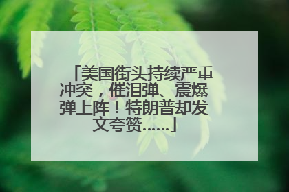 美国街头持续严重冲突，催泪弹、震爆弹上阵！特朗普却发文夸赞……