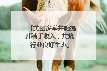 美团多举并施提升骑手收入，共筑行业良好生态