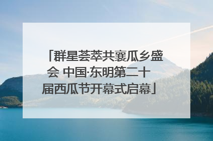群星荟萃共襄瓜乡盛会 中国·东明第二十届西瓜节开幕式启幕