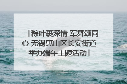 粽叶裹深情 军舞颂同心 无锡惠山区长安街道举办端午主题活动