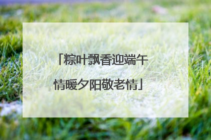 粽叶飘香迎端午 情暖夕阳敬老情