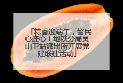 粽香迎端午，警民心连心！地铁分局灵山卫站派出所开展党建联建活动