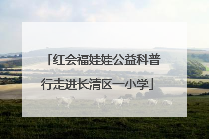 红会福娃娃公益科普行走进长清区一小学
