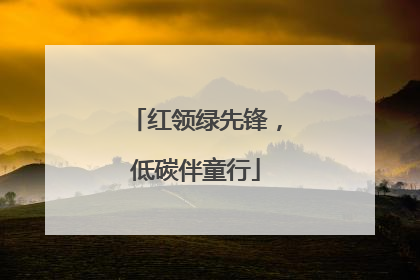 红领绿先锋，低碳伴童行