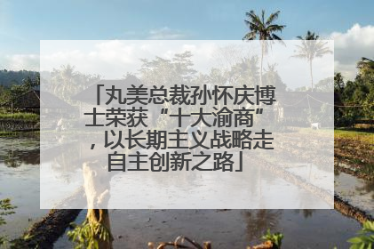 丸美总裁孙怀庆博士荣获“十大渝商”，以长期主义战略走自主创新之路
