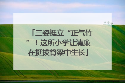 三姿挺立“正气竹”！这所小学让清廉在挺拔脊梁中生长