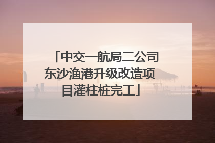 中交一航局二公司东沙渔港升级改造项目灌柱桩完工