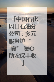 中国石化周口石油分公司：多元服务护“三夏” 暖心助农保丰收