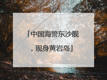 中国海警东沙舰，现身黄岩岛