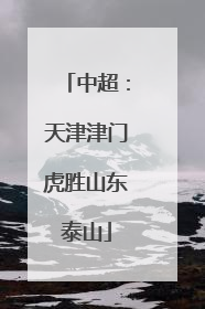 中超：天津津门虎胜山东泰山