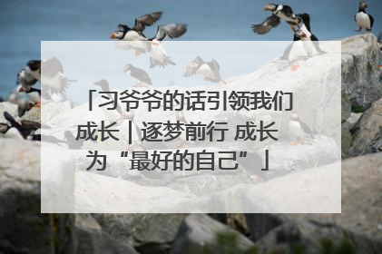 习爷爷的话引领我们成长｜逐梦前行 成长为“最好的自己”