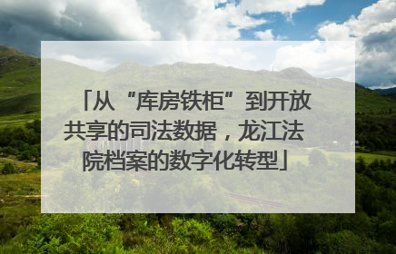 从“库房铁柜”到开放共享的司法数据，龙江法院档案的数字化转型