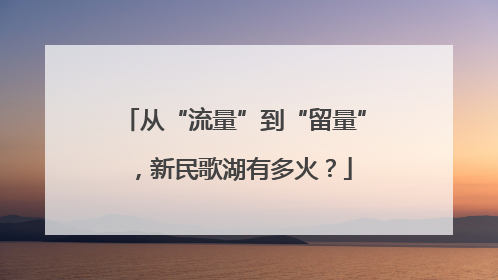 从“流量”到“留量”,新民歌湖有多火?