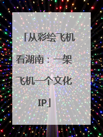 从彩绘飞机看湖南：一架飞机一个文化IP