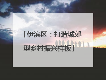 伊滨区：打造城郊型乡村振兴样板
