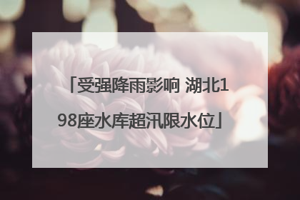 受强降雨影响 湖北198座水库超汛限水位