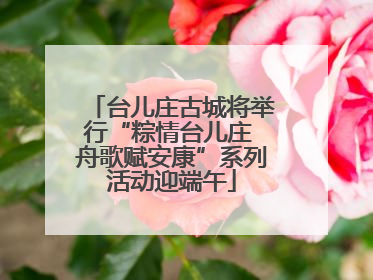 台儿庄古城将举行“粽情台儿庄 舟歌赋安康”系列活动迎端午