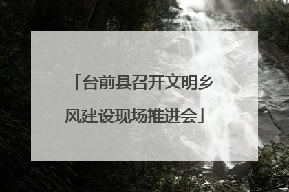台前县召开文明乡风建设现场推进会