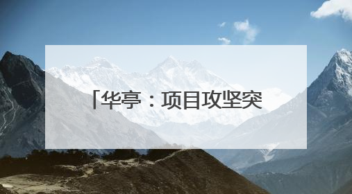 华亭：项目攻坚突破 产业向新跃升