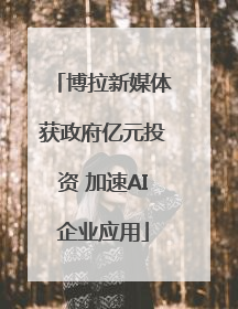 博拉新媒体获政府亿元投资 加速AI企业应用