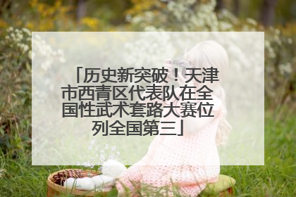 历史新突破！天津市西青区代表队在全国性武术套路大赛位列全国第三