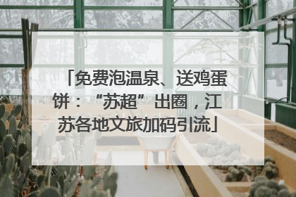 免费泡温泉、送鸡蛋饼：“苏超”出圈，江苏各地文旅加码引流