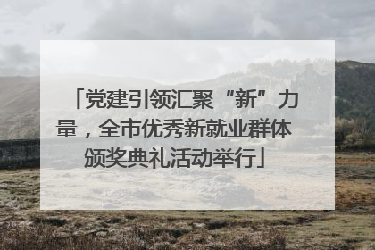 党建引领汇聚“新”力量，全市优秀新就业群体颁奖典礼活动举行