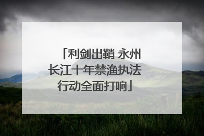 利剑出鞘 永州长江十年禁渔执法行动全面打响